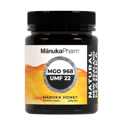 MGO968/UMF22 Mānuka Honey 250g Monofloral